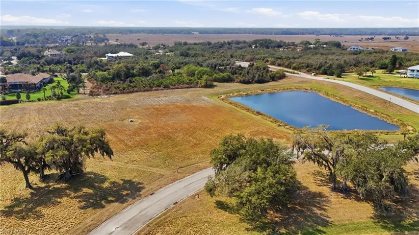 Drone / aerial view of a large body of water