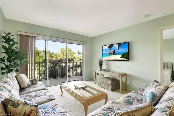 View of carpeted living room