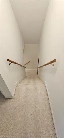 Spacious closet featuring carpet and vaulted ceiling