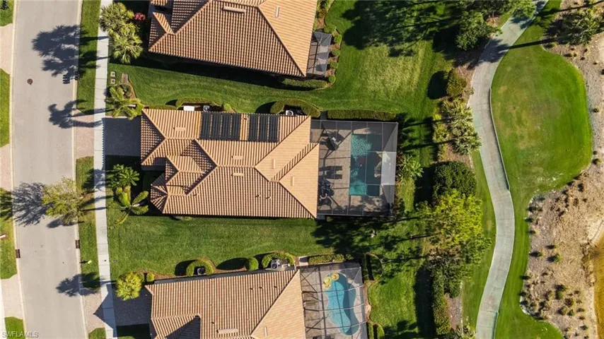 Birds eye view of property