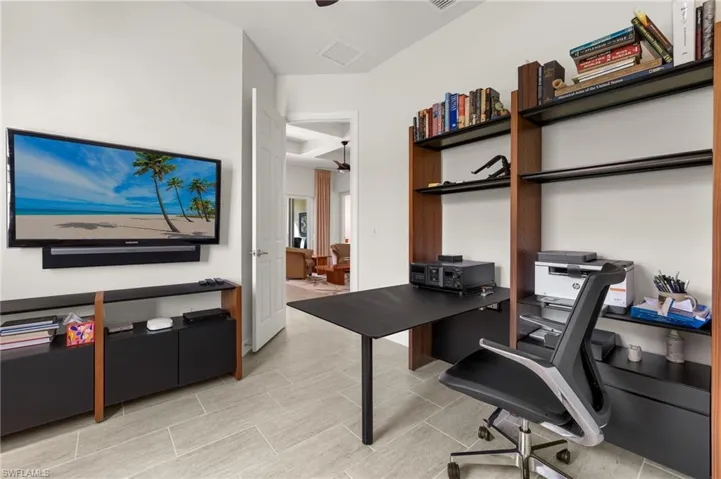 Office featuring visible vents