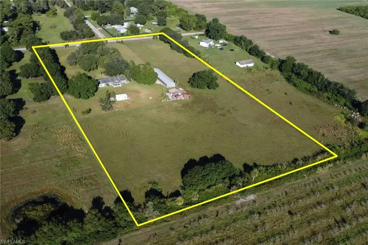 View of rural area featuring extensive farmland and property boundaries highlighted