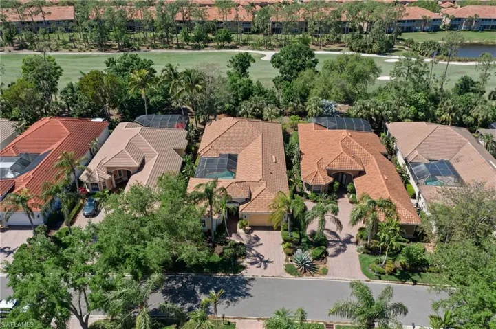 Bird's eye view with a residential view and a water view