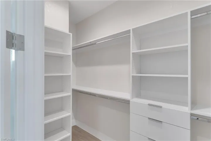 Spacious closet with wood-type flooring