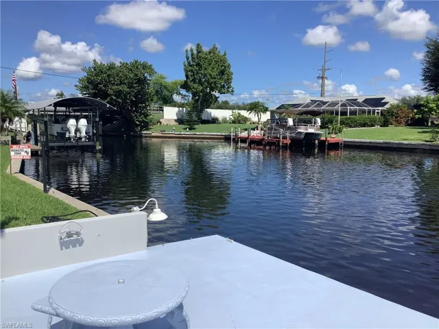 Dock with a water view