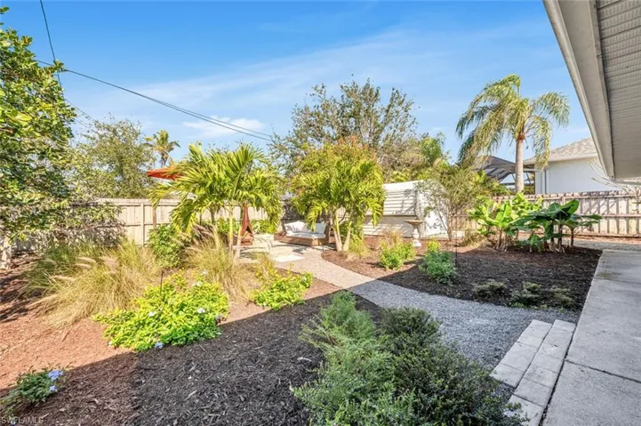View of backyard