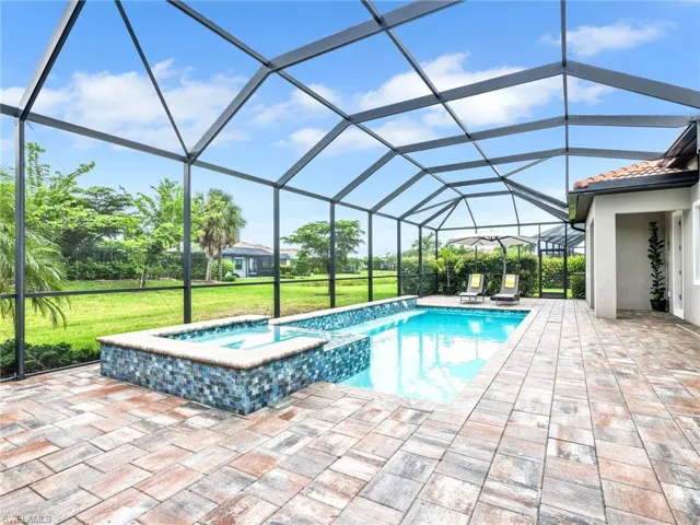 Heated Saltwater Pool & Spa with Extended Patio with Private Landscape View & East Exposure