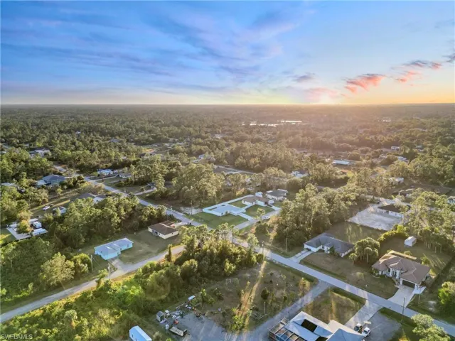 View of aerial view at dusk