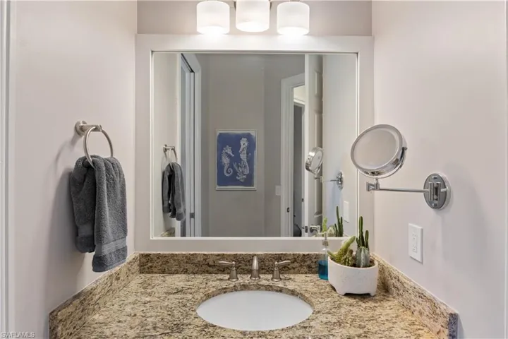 Guest Bathroom vanity with granite counter top