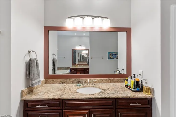 Bathroom featuring vanity