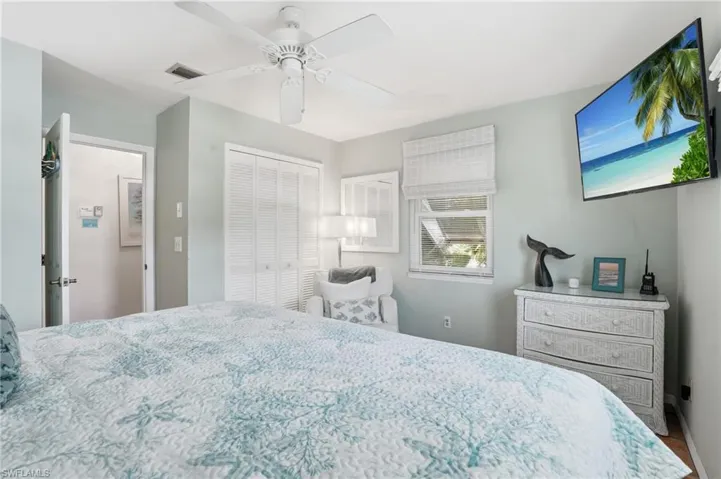 Light-colored walls complement the white ceiling fan - Virtually Edited Image