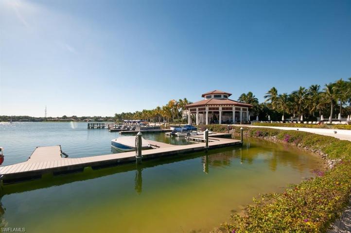 Boat Docks and view of the Miromar Beach Grill