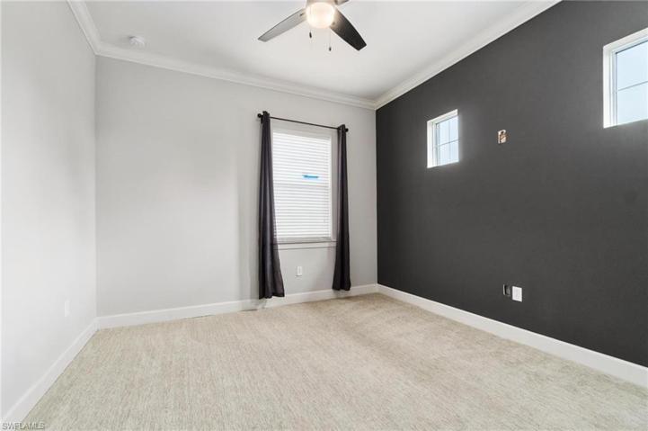 3rd Bedroom has a bold feature wall.