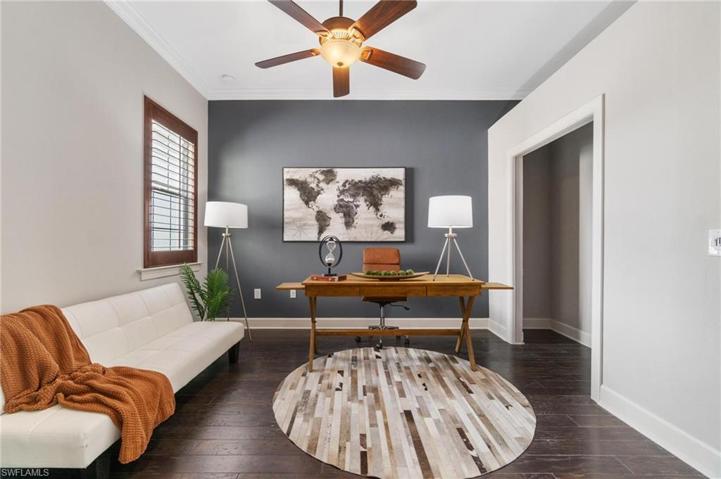 The 4th bedroom is furnished as a bonus den/office but functions as a 4th bedroom as needed w/ a new full, walk-in closet. *New closet doors are on site and will be installed before closing.