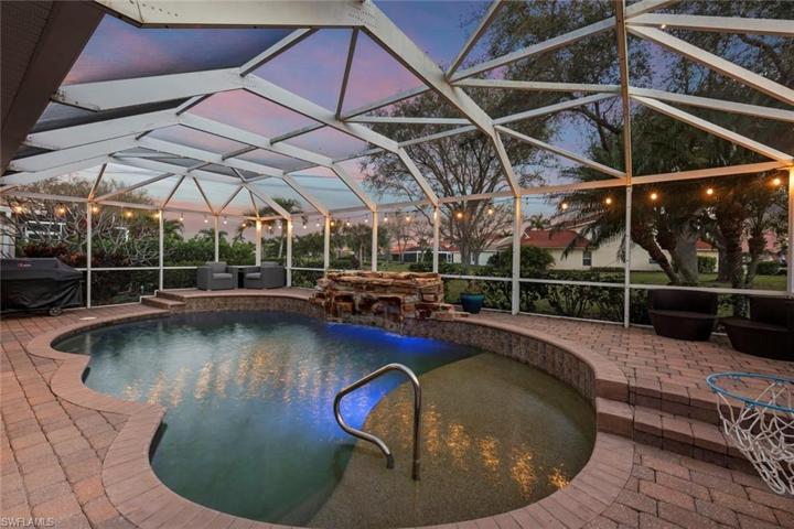 Pool at sunset