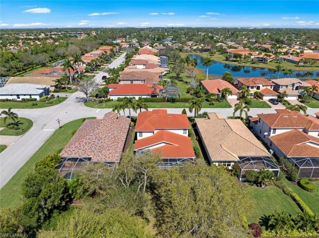 Aerial view of the rear of the property