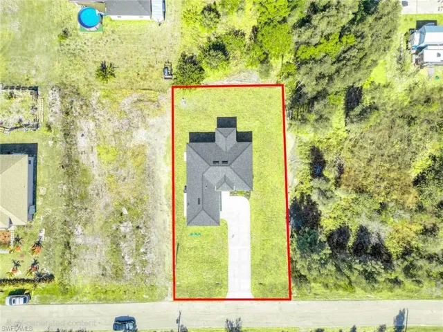 View of property location with property boundaries highlighted
