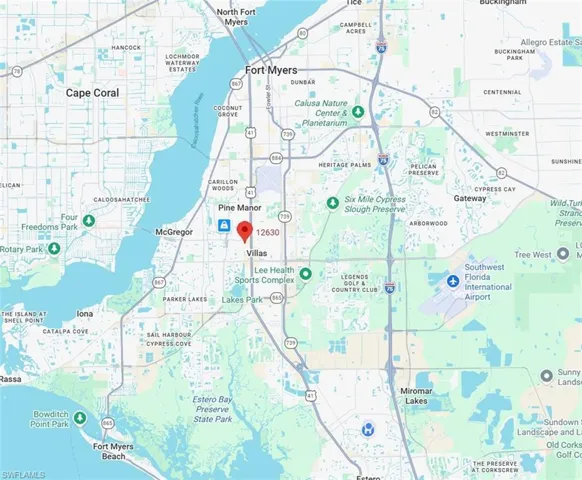 Map of property location within larger SWFL area