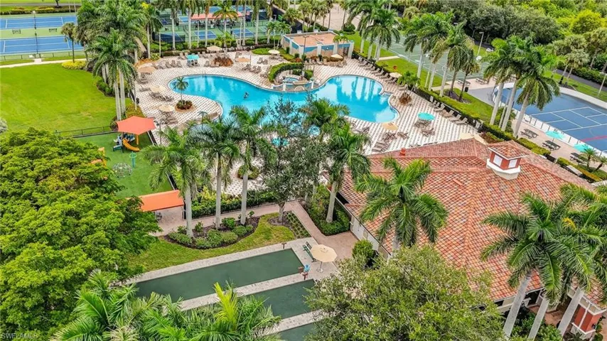 Aerial view of clubhouse