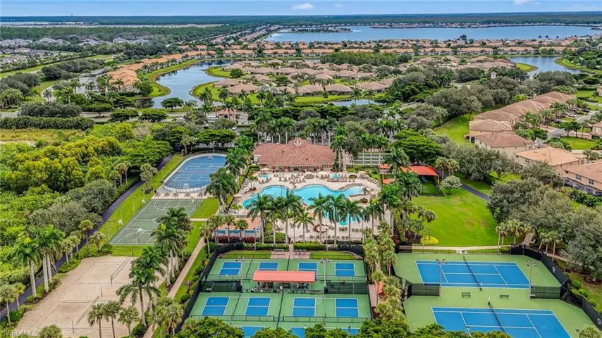 Aerial view of Bella Terra and amenities