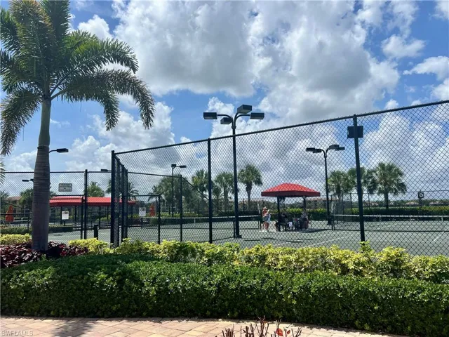 View of tennis court