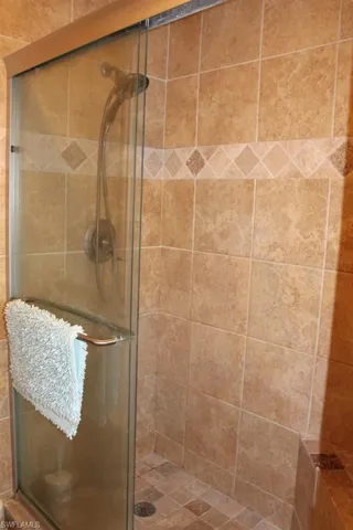 Bathroom featuring a stall shower
