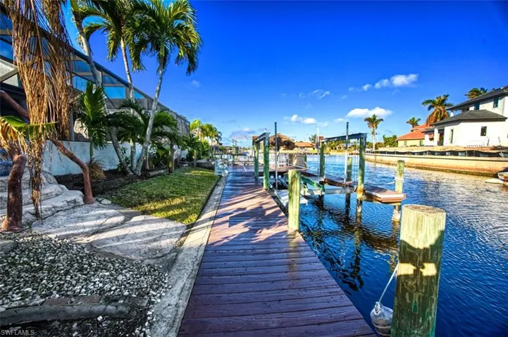 The 80' dock is the length of the property