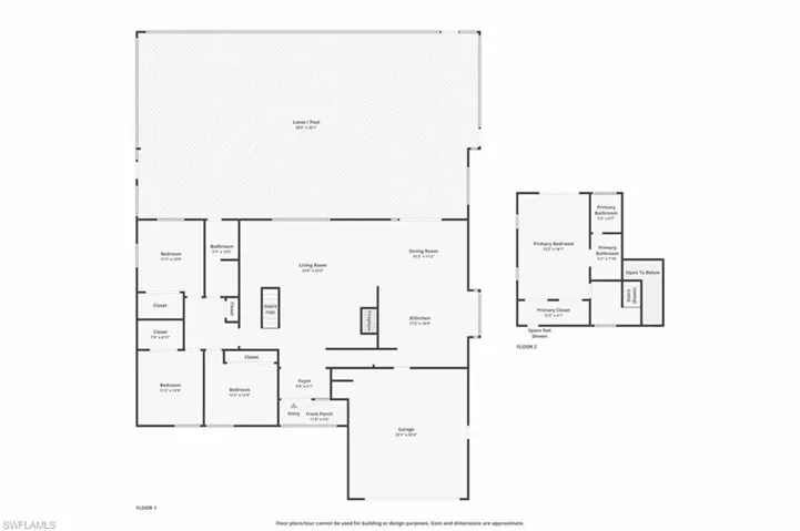 First and second floor diagram -includes Lanai and Pool deck