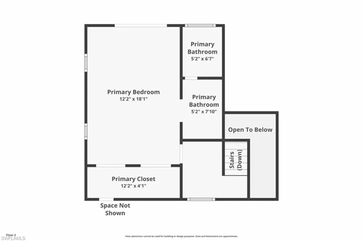 Floorplan for Primary Bed and Bath