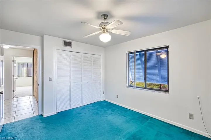 Rear ground floor bedroom 3 overlooks the pool