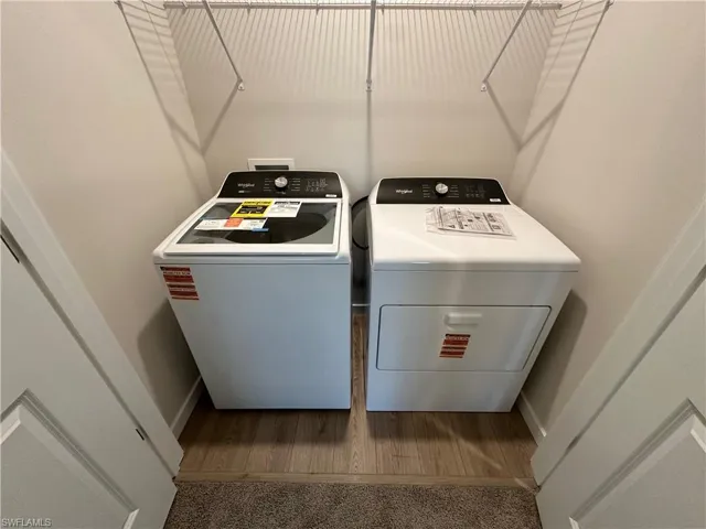 Laundry room featuring washer and dryer