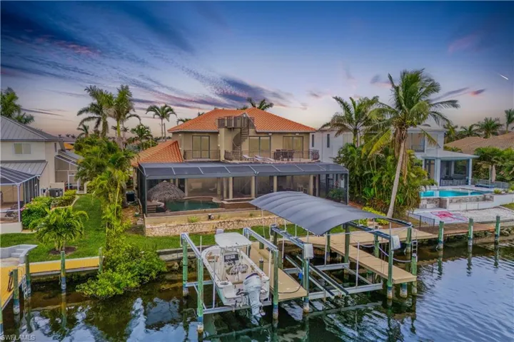 Sunset view of the home from the water!