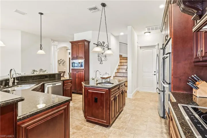 A kitchen that is both practical and beautiful!  Open to the living area and also features views out to the Spreader!  Cook, sip and enjoy this dream kitchen!