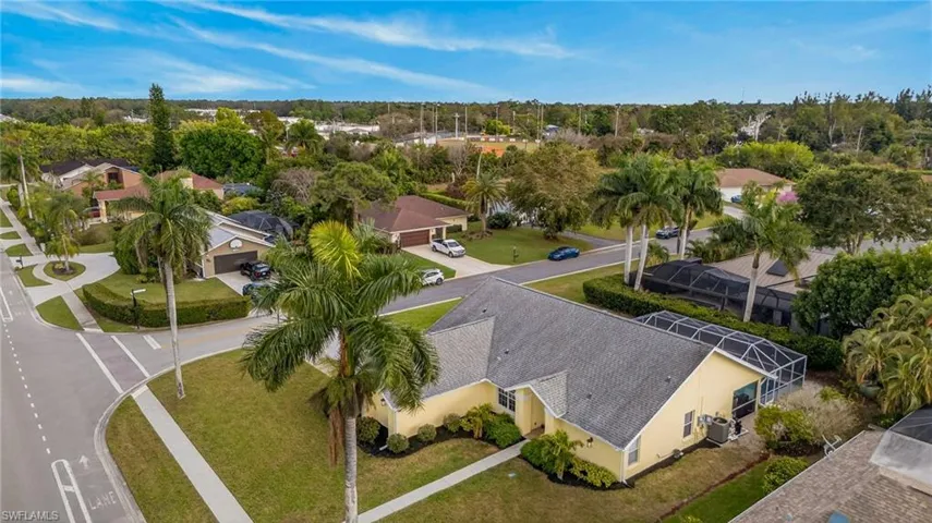 Aerial view of residential area