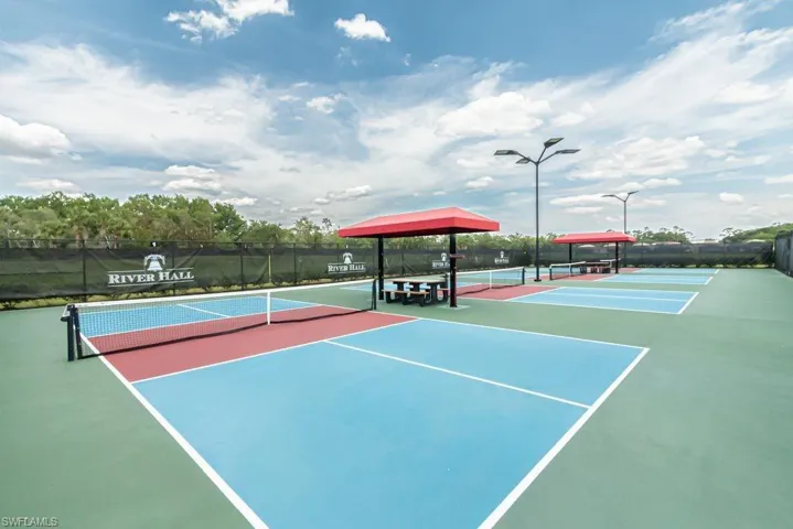 View of tennis court