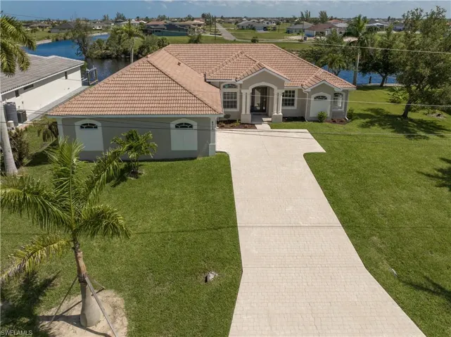 Aerial shot of front