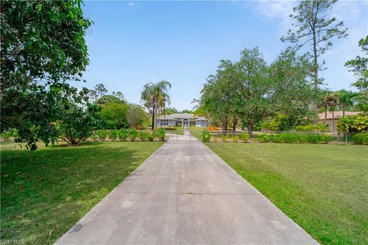 Streetview of Property & electric entry fence, lots of mango trees