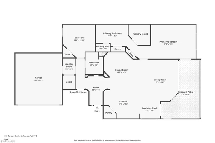 Floorplan shows 3rd bedroom locked off