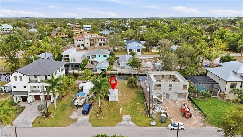 Aerial view of residential area
