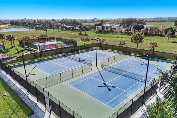 View of tennis court