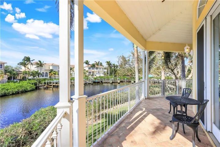 Balcony off the guest suite overlooking the river. This balcony is a prime location for viewing the sun as it sets in the western sky!