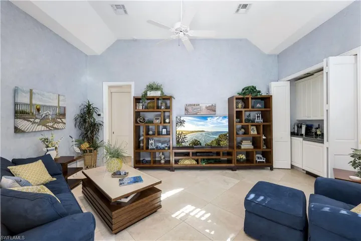 Guest cabana living area.