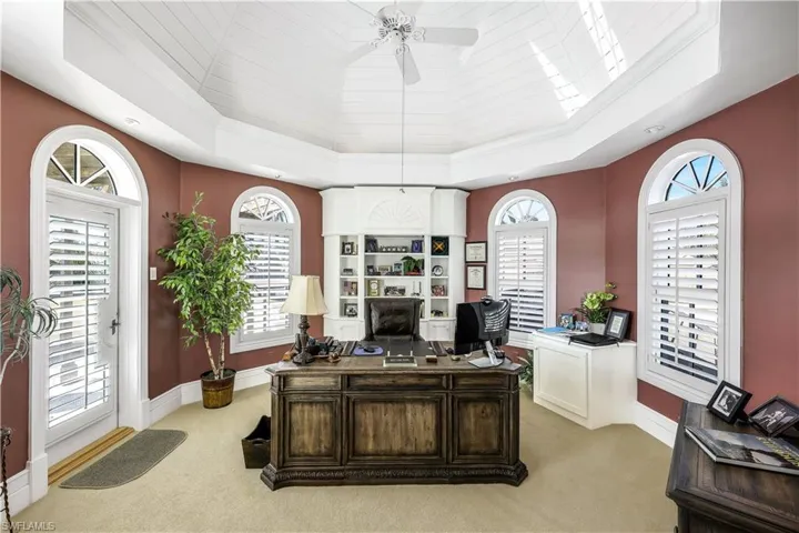 This spacious office/den combines ample space with breathtaking views of the waterways.
