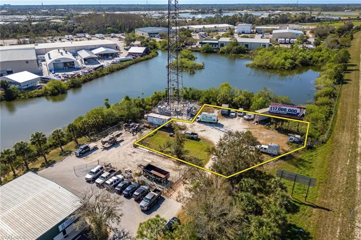 Community Parking, Drone / aerial view with a water view