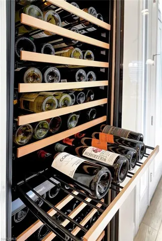 built in wine fridge