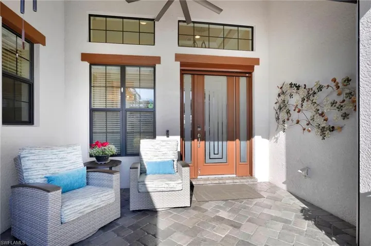 Front porch with electric screen option