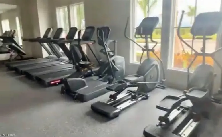 Workout area with healthy amount of natural light