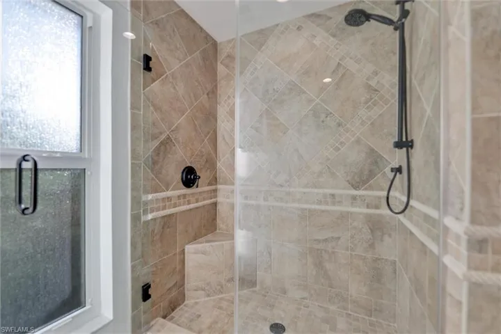 Bathroom featuring a stall shower