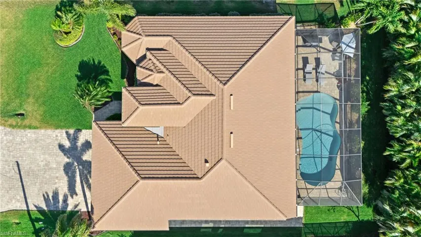 Birds eye view of property