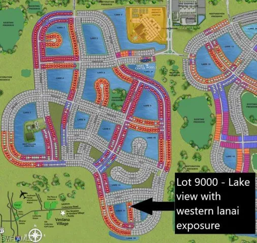 Site map: Lot 9000 - Water view & western facing lanai